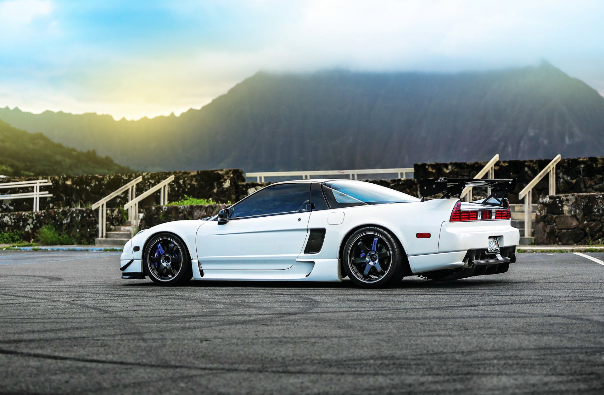 honda nsx voiture tuning blanc