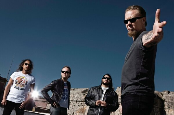 Photo des musiciens du groupe de Rock Metallica