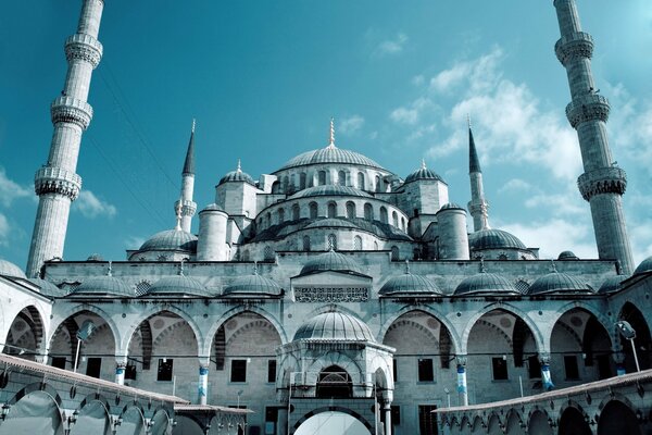 Religious architecture. Sultanahmet Mosque in Istanbul