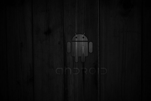 Android logo on a gray background