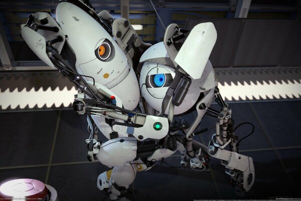 Collision of robots. Cyborgs against the system