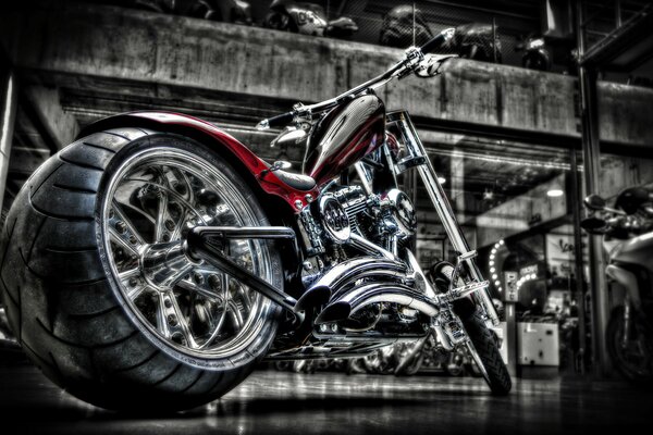 Chrome-plated Harley motorcycle to order