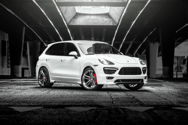 White Cayenne Turbo Porsche