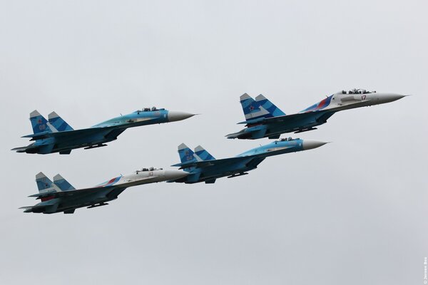 Caccia Sukhoi Su-27 Russo air show