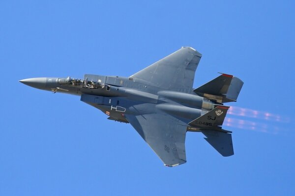 The American F 15 fighter has air superiority