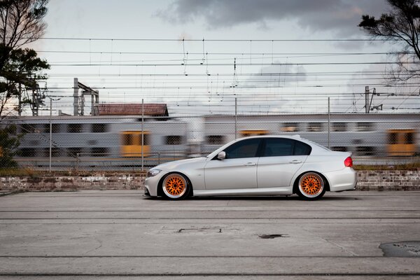 Immagine di bianco Auto bmw, e90, 320d