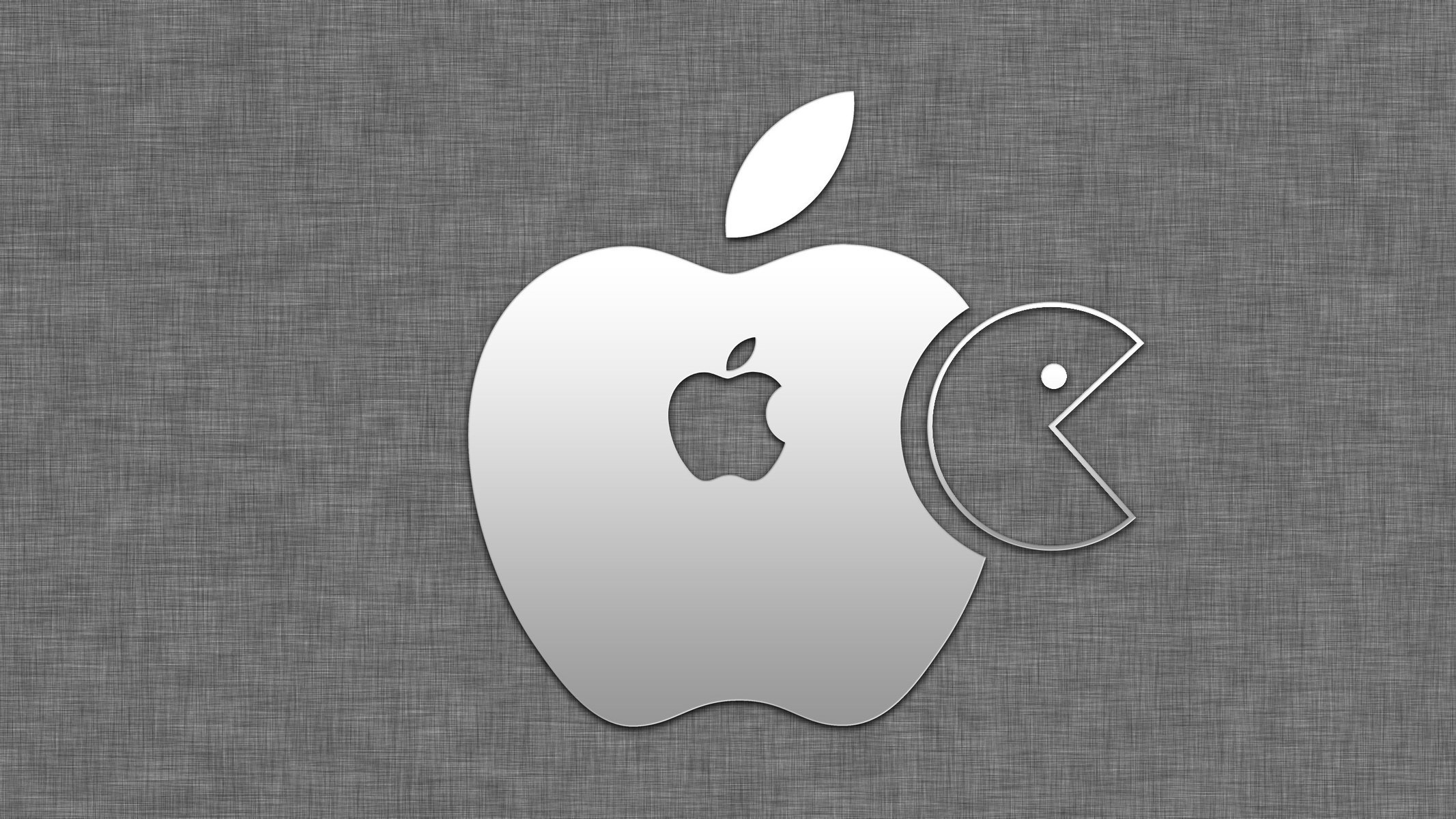 apple pacman apple heart circle emblems logos black and white