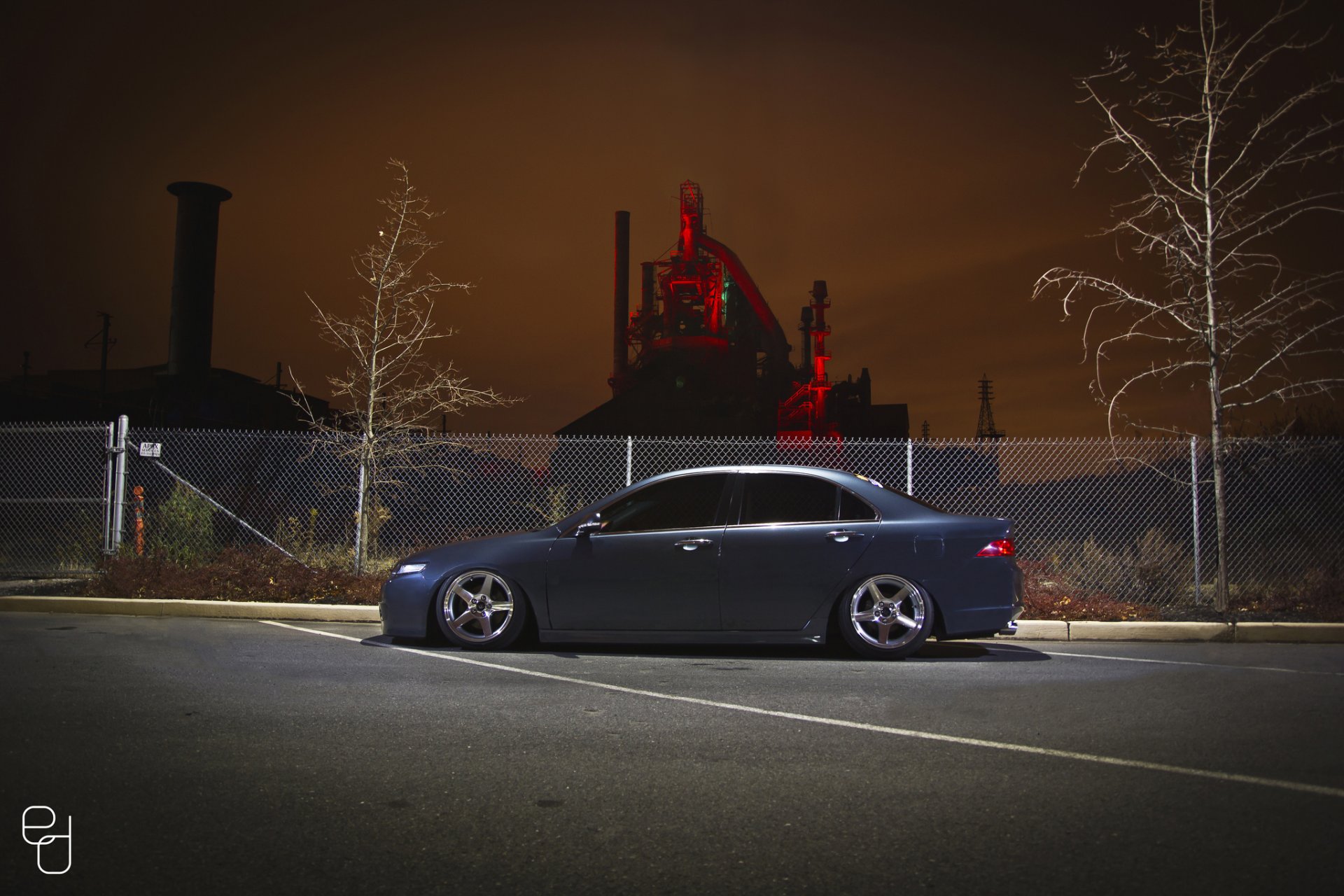 honda accord acura tsx stance town night fence