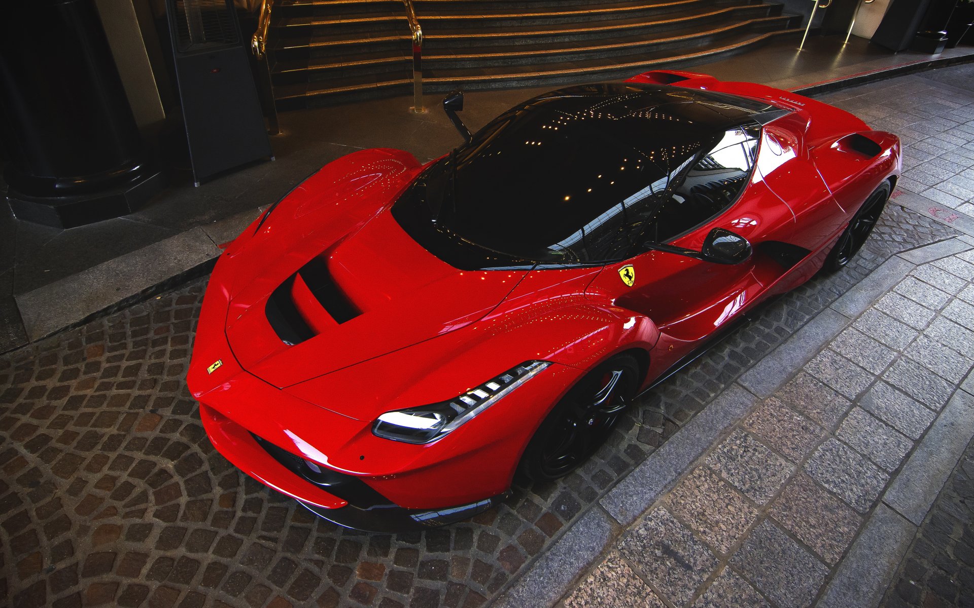 ferrari laferrari supercar red