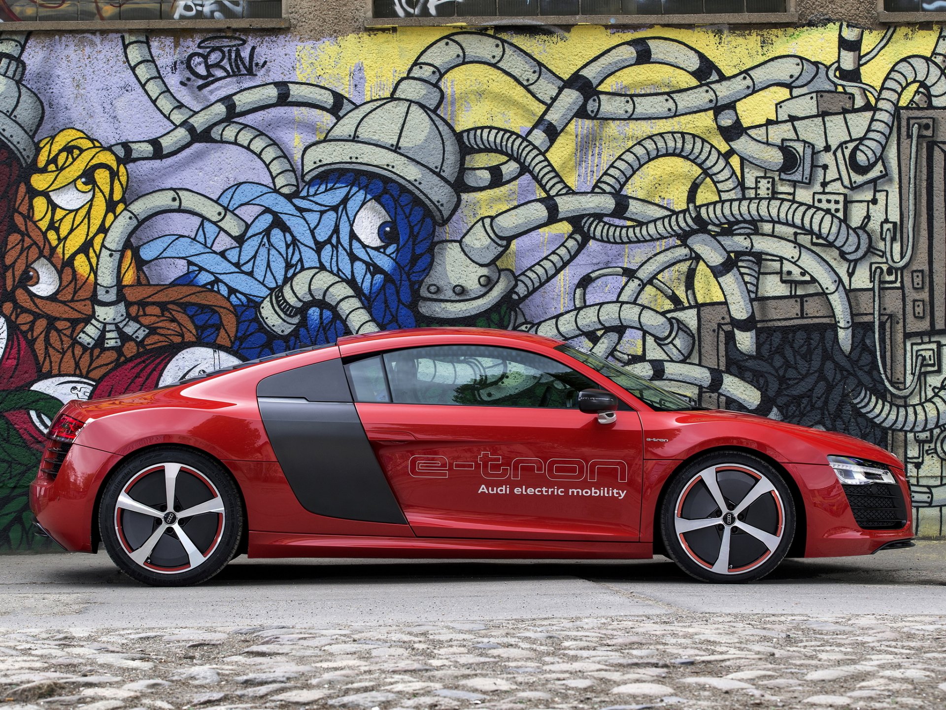 audi r8 e-tron prototyp seitenansicht auto auto hintergrundbilder