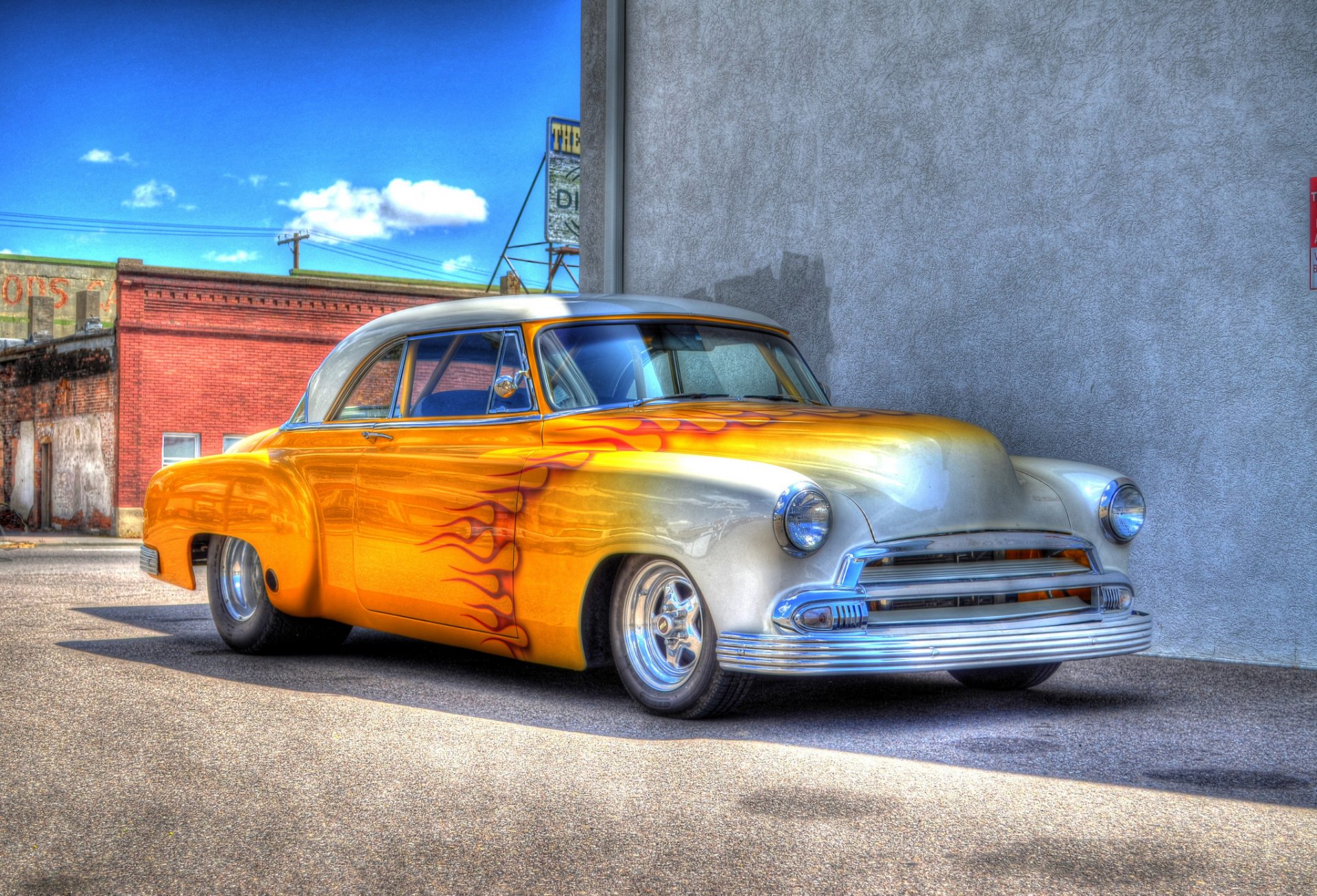 retro auto klassiker design hdr