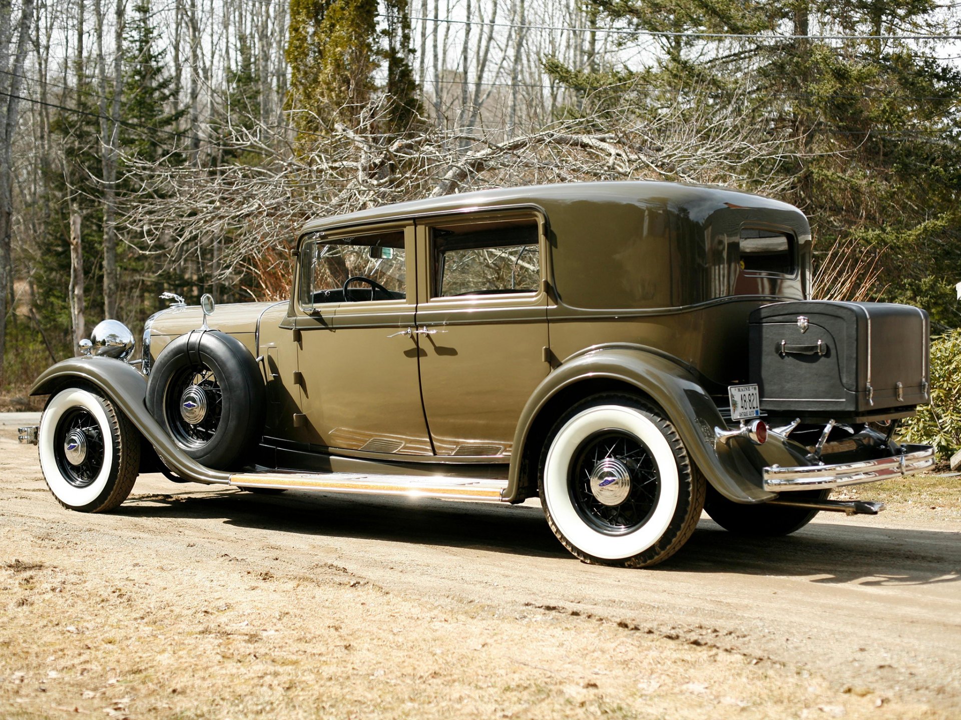 lincoln modelo kb 4 puertas sedán 1932 lincoln.retro vista trasera