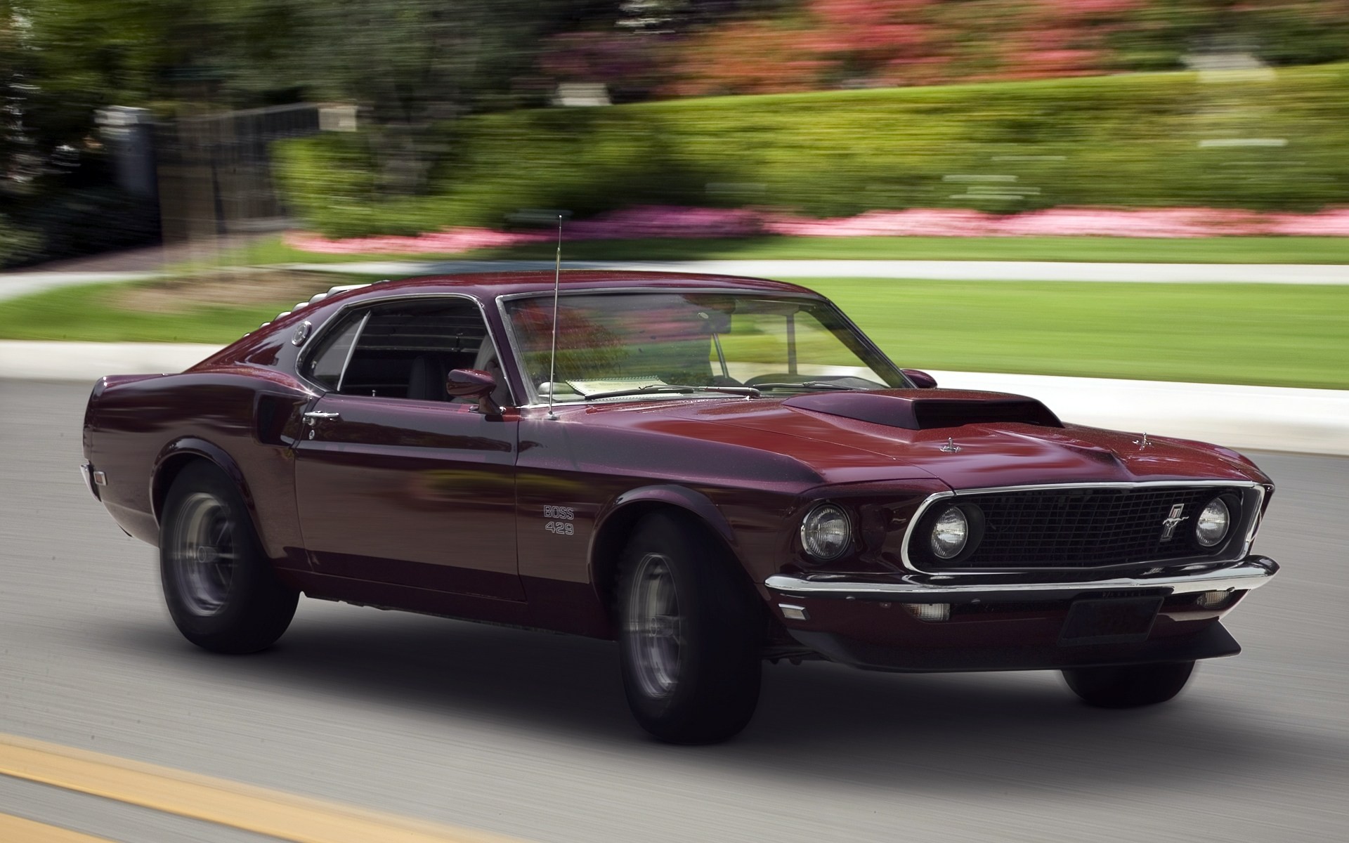 boss muscle car ford mustang rosso automobili 1969