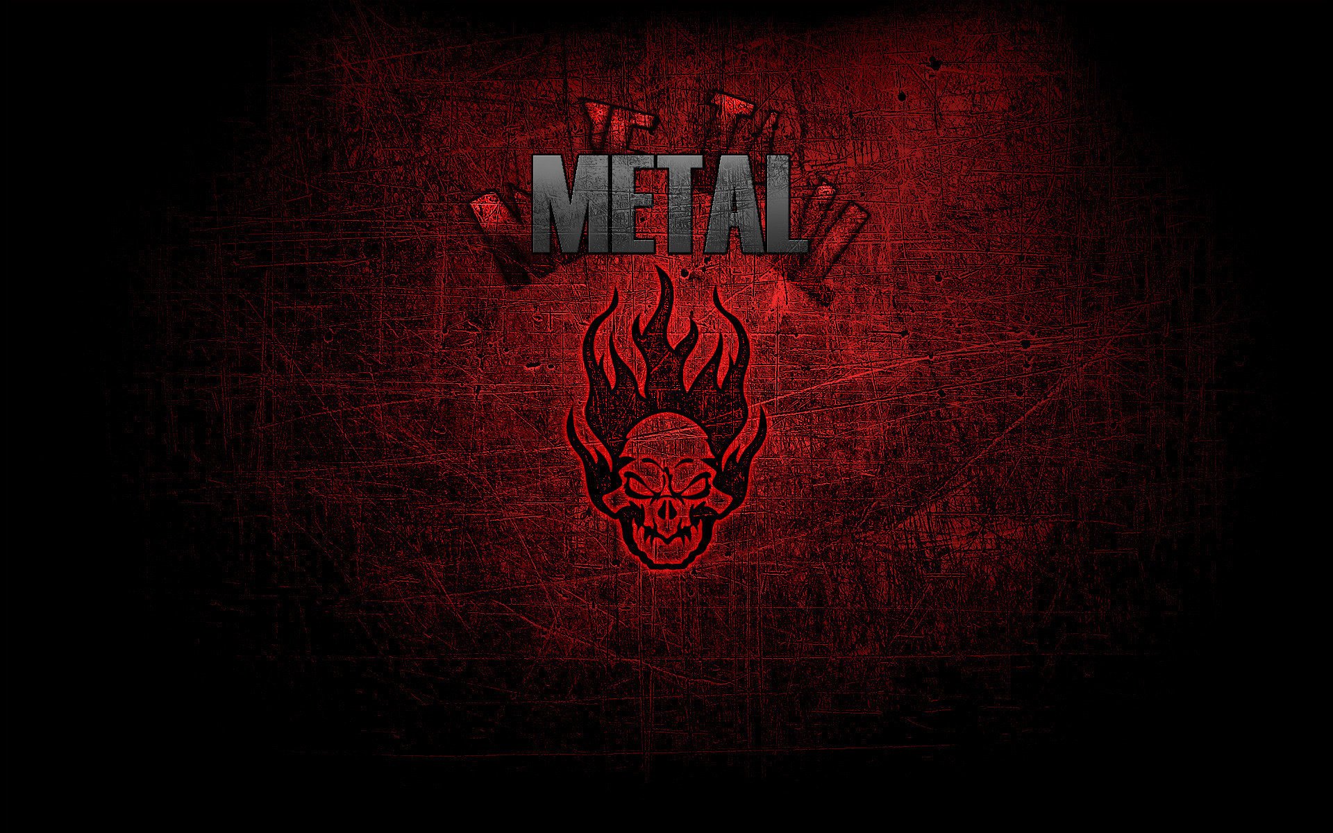 metal music skull style metal emblem logo metal fire