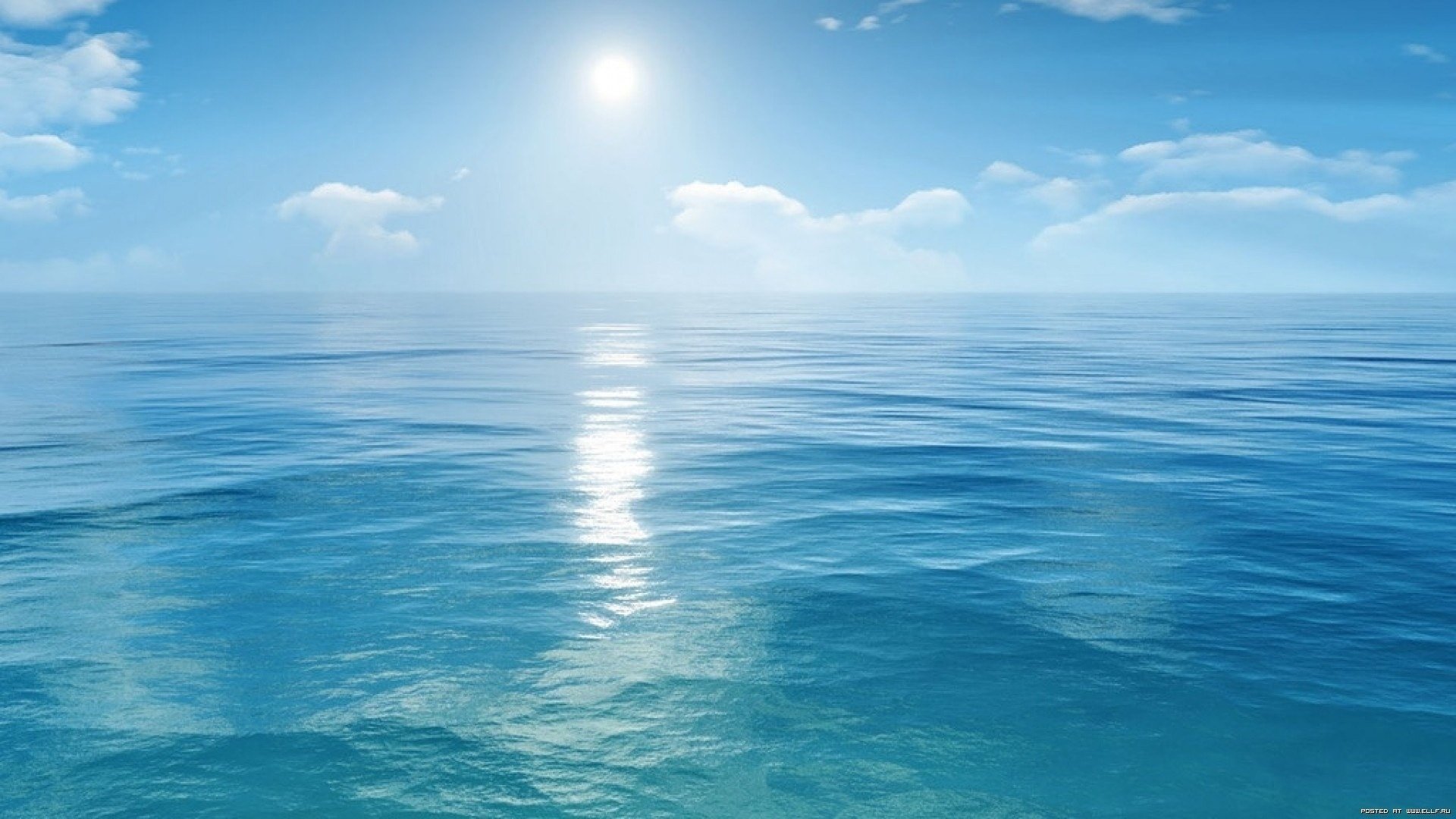 blue the ocean horizon the sky the sun the air water element calm