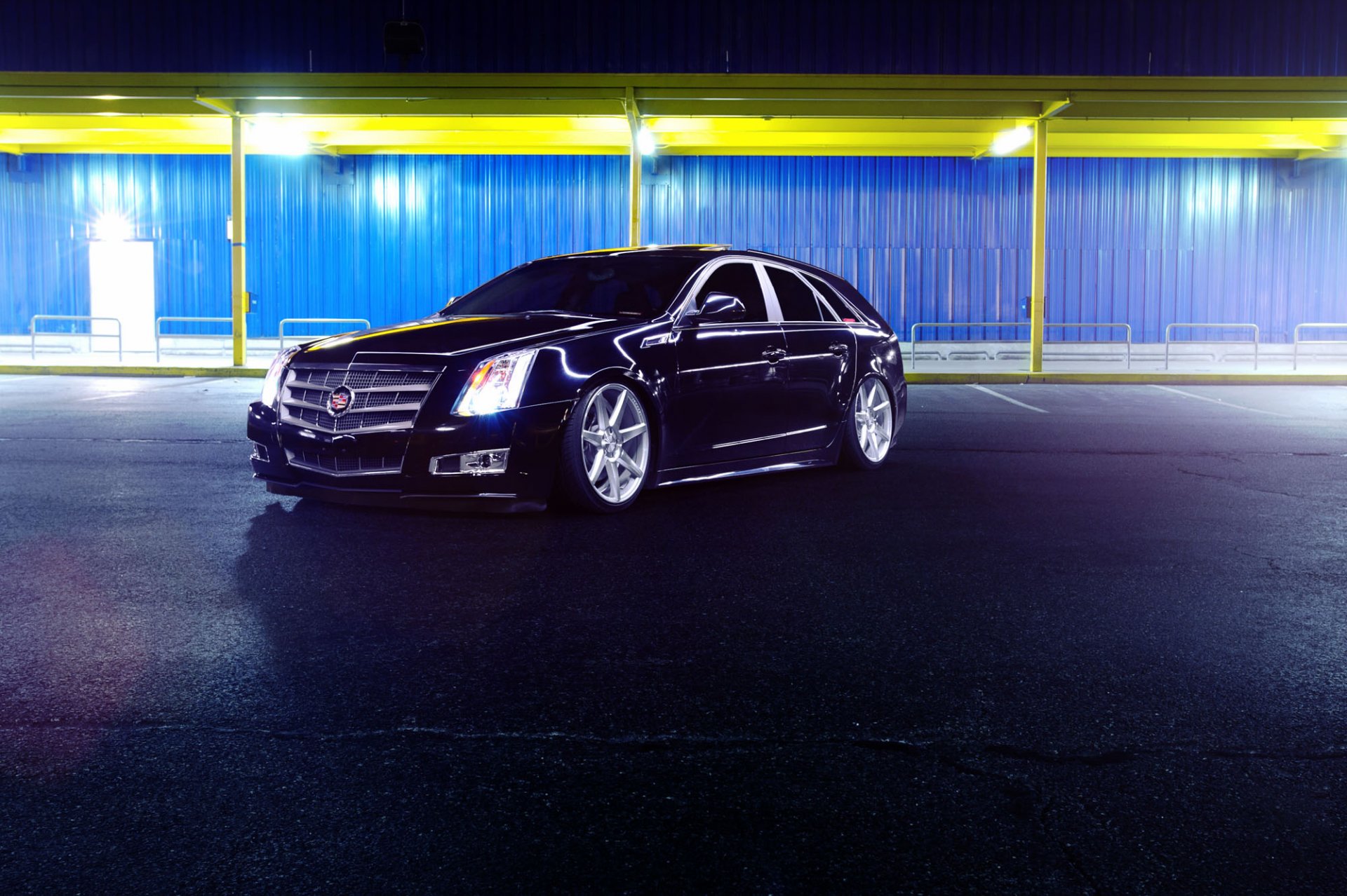 cadillac cts vossen wheels cv7 black car front tuning