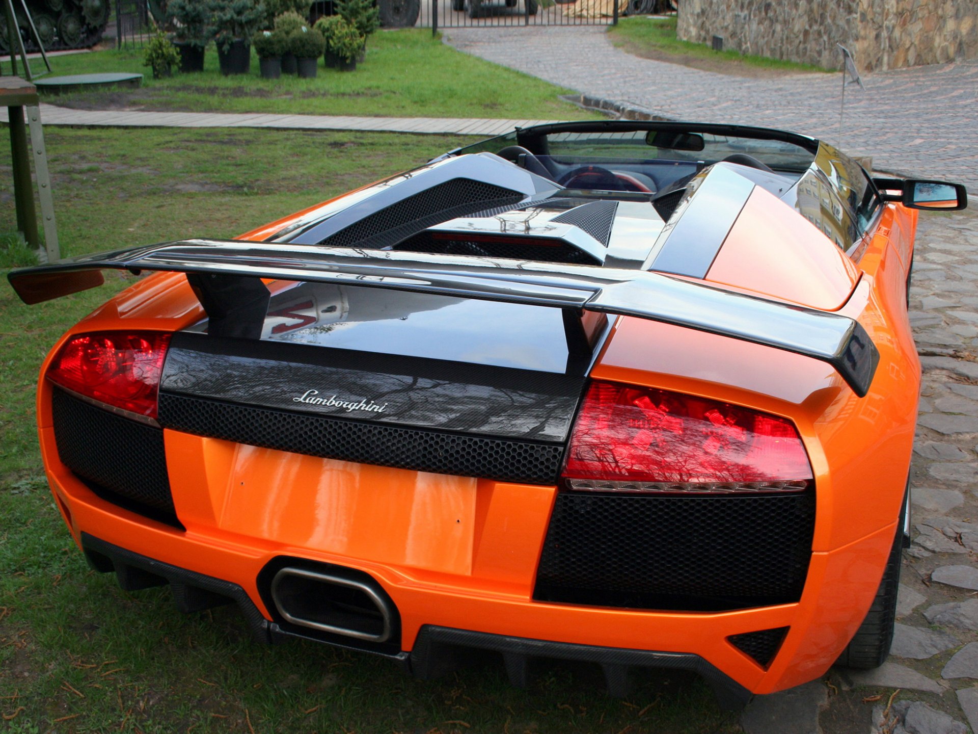 pozycja projektu lamborghini murcielago roadster lamborghini widok z tyłu spoiler