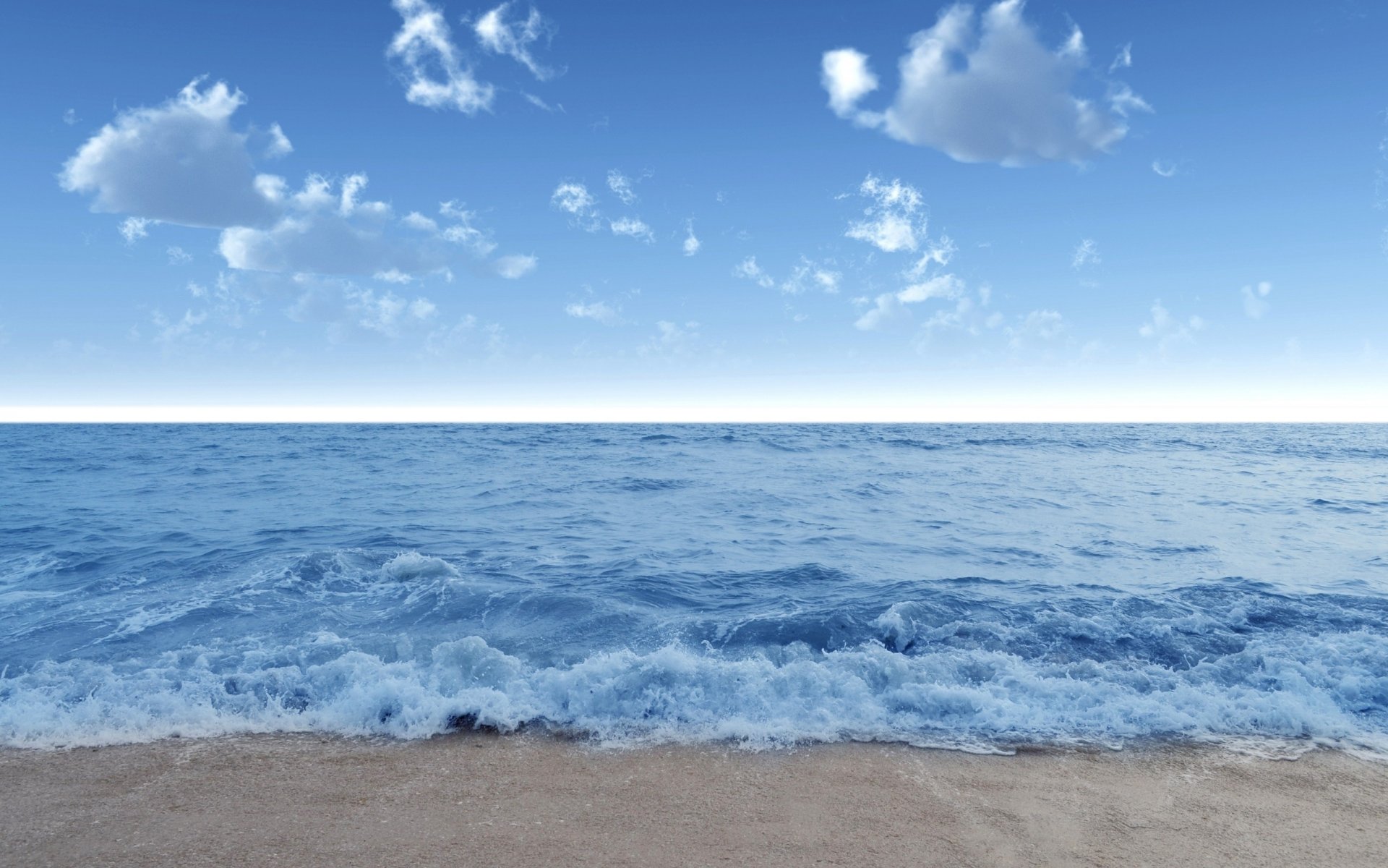 mare onde onda acqua costa spiaggia sabbia cielo blu nuvole estate paesaggio natura orizzonte