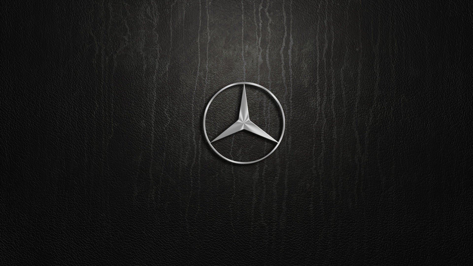 mercedes benz pylon logo. silver