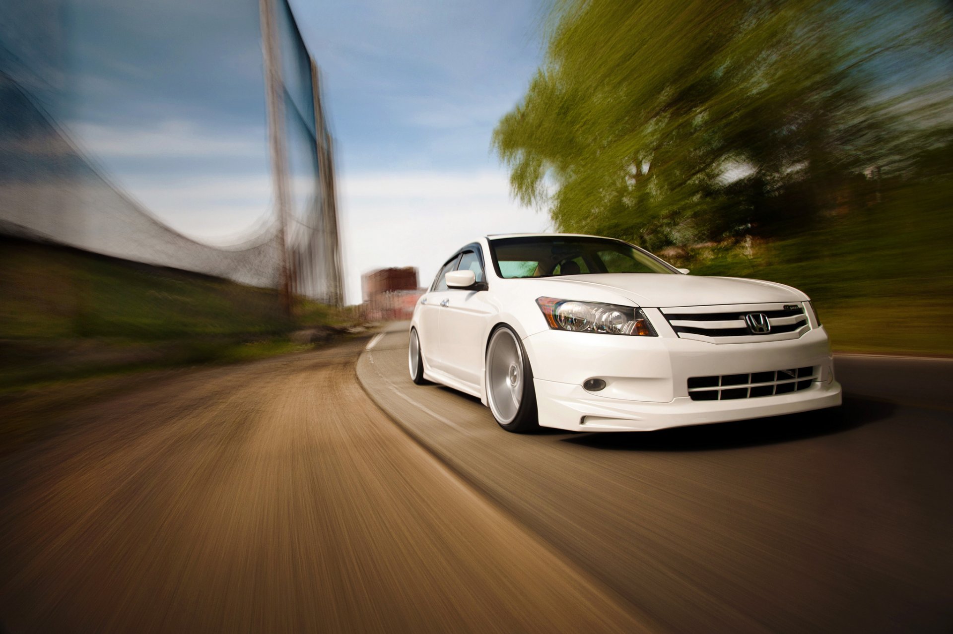 honda accord honda accord white tuning vossen v6 movement front speed