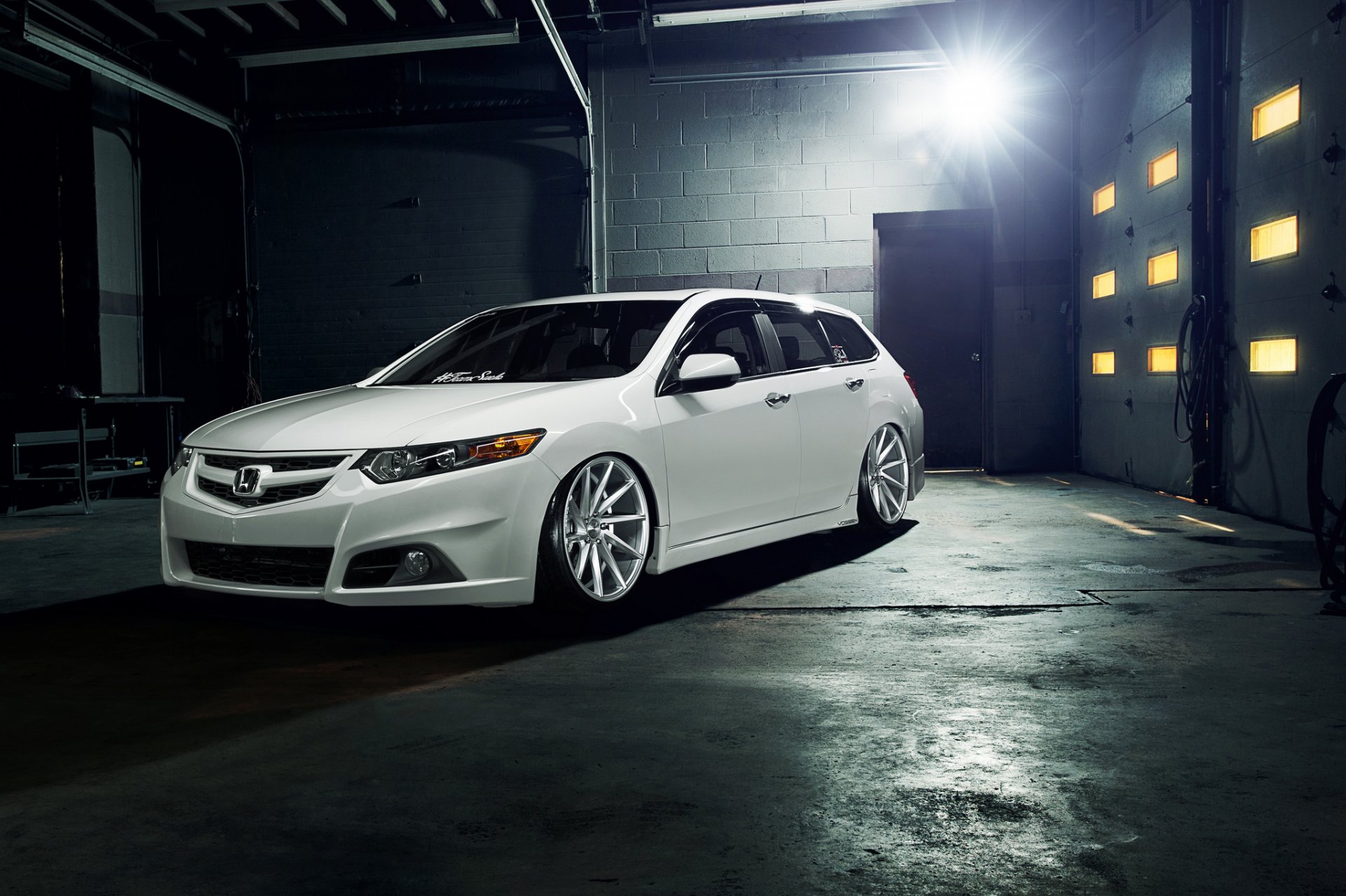 honda acura tsx wagen weiß honda acura weiß tuning vossen