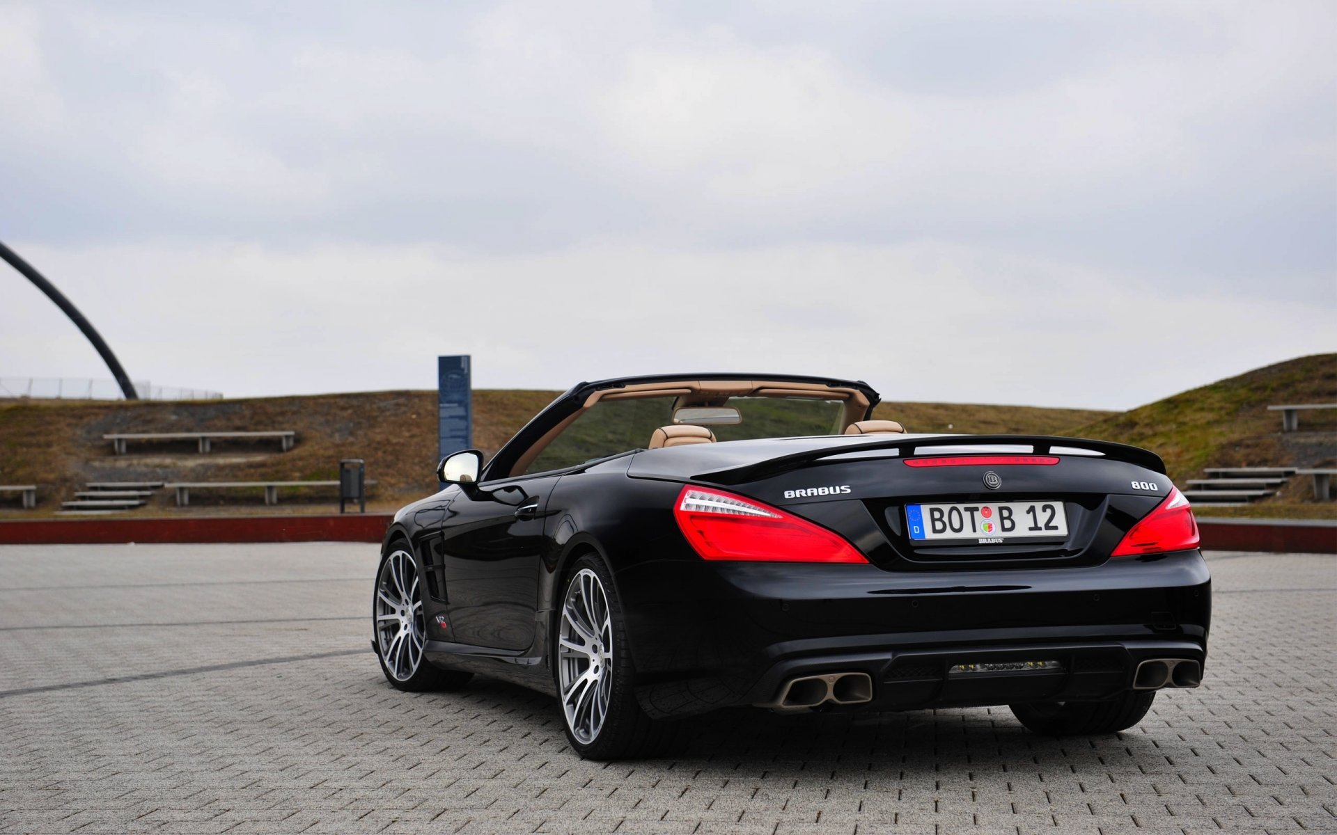 mercedes-benz sl65 amg brabus brabus czarny kabriolet auto