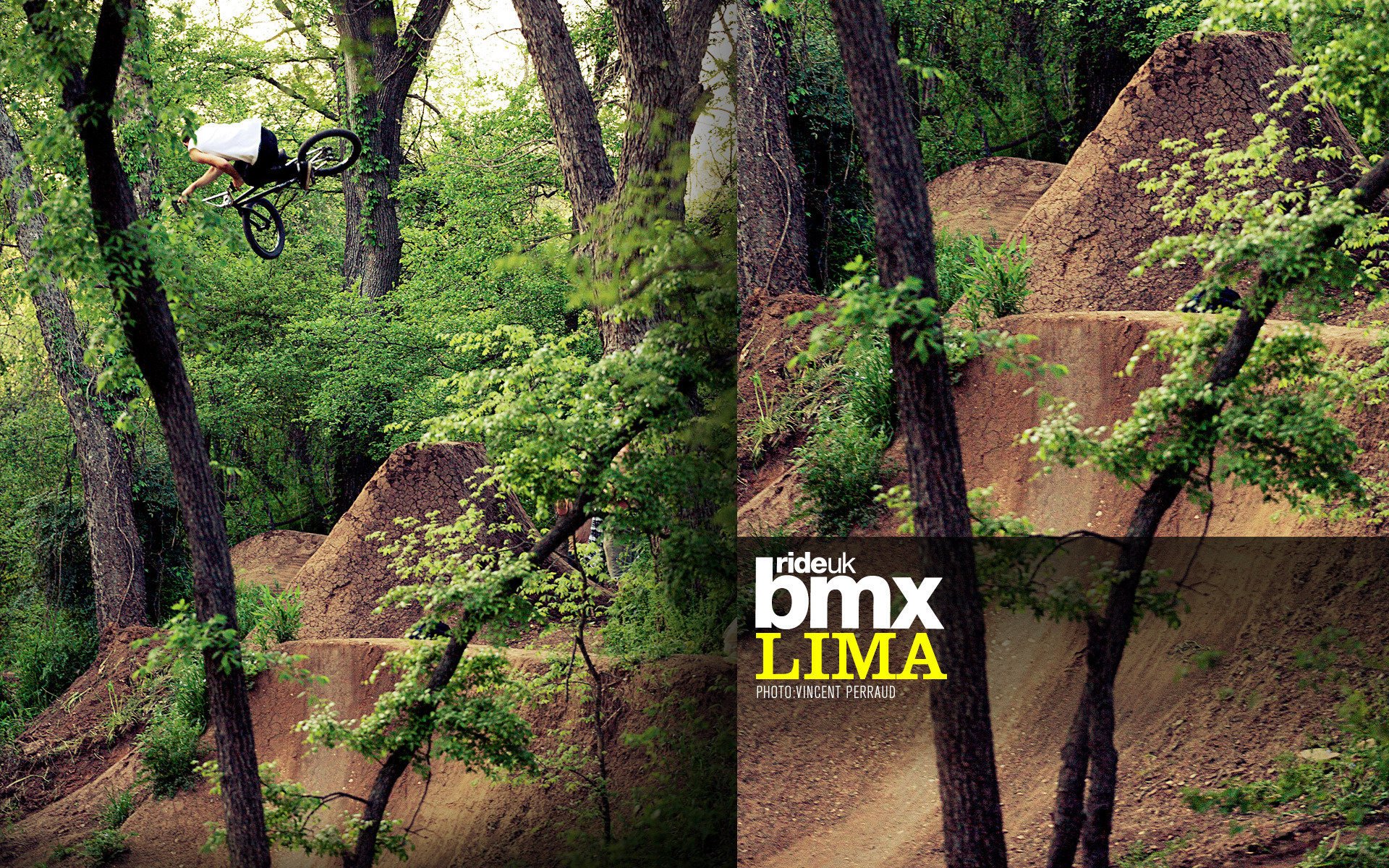 dert bmx dirt lima cyclisme sport paysage arbres roches falaise fourrés nature