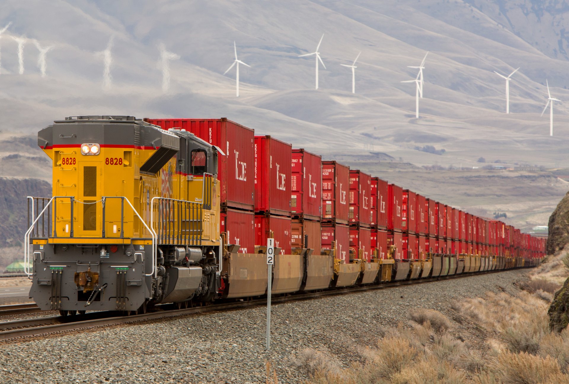 train chemin de fer locomotive wagons rails nature