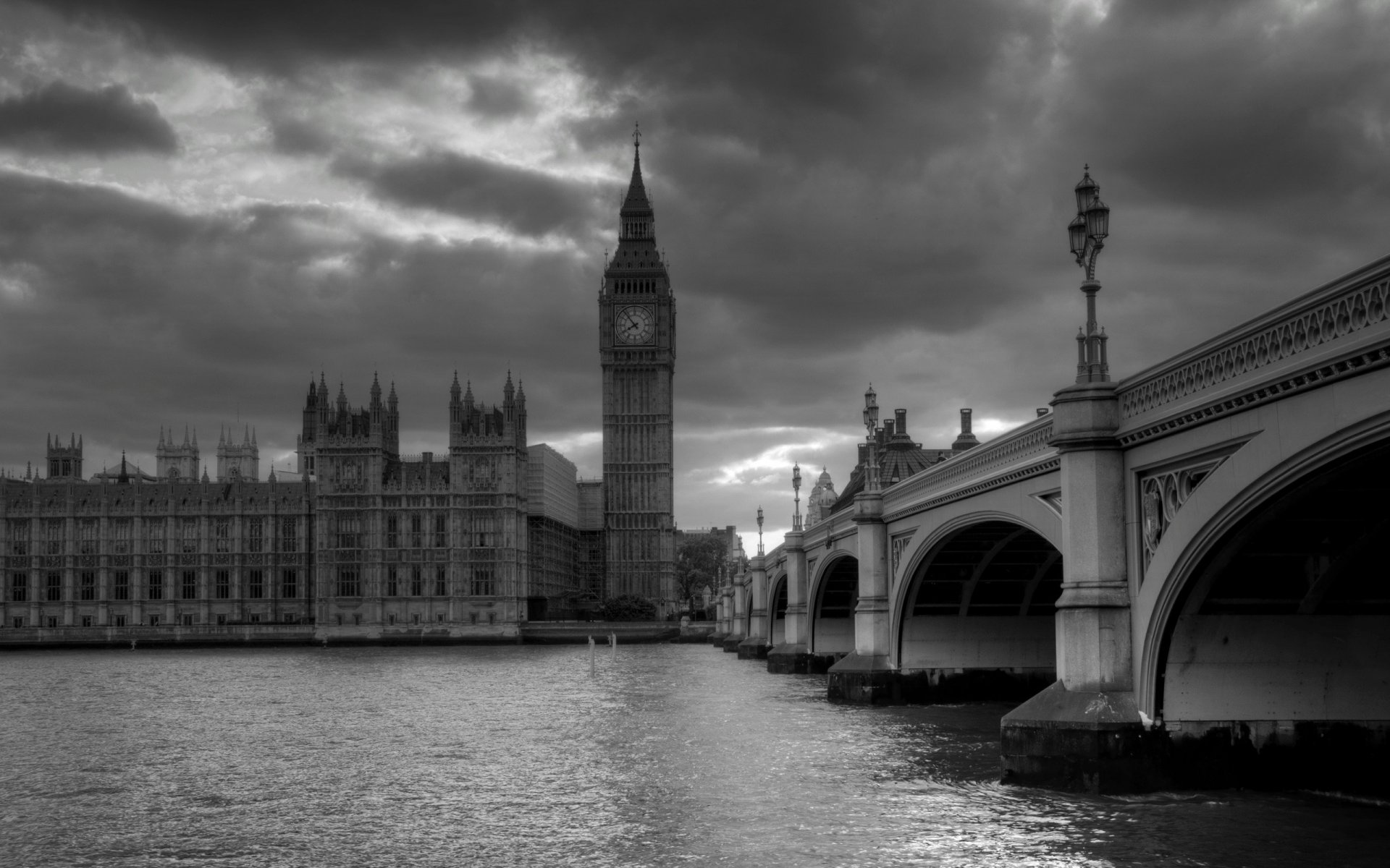 bigban puente londres ciudades puentes cielo nocturno agua ríos