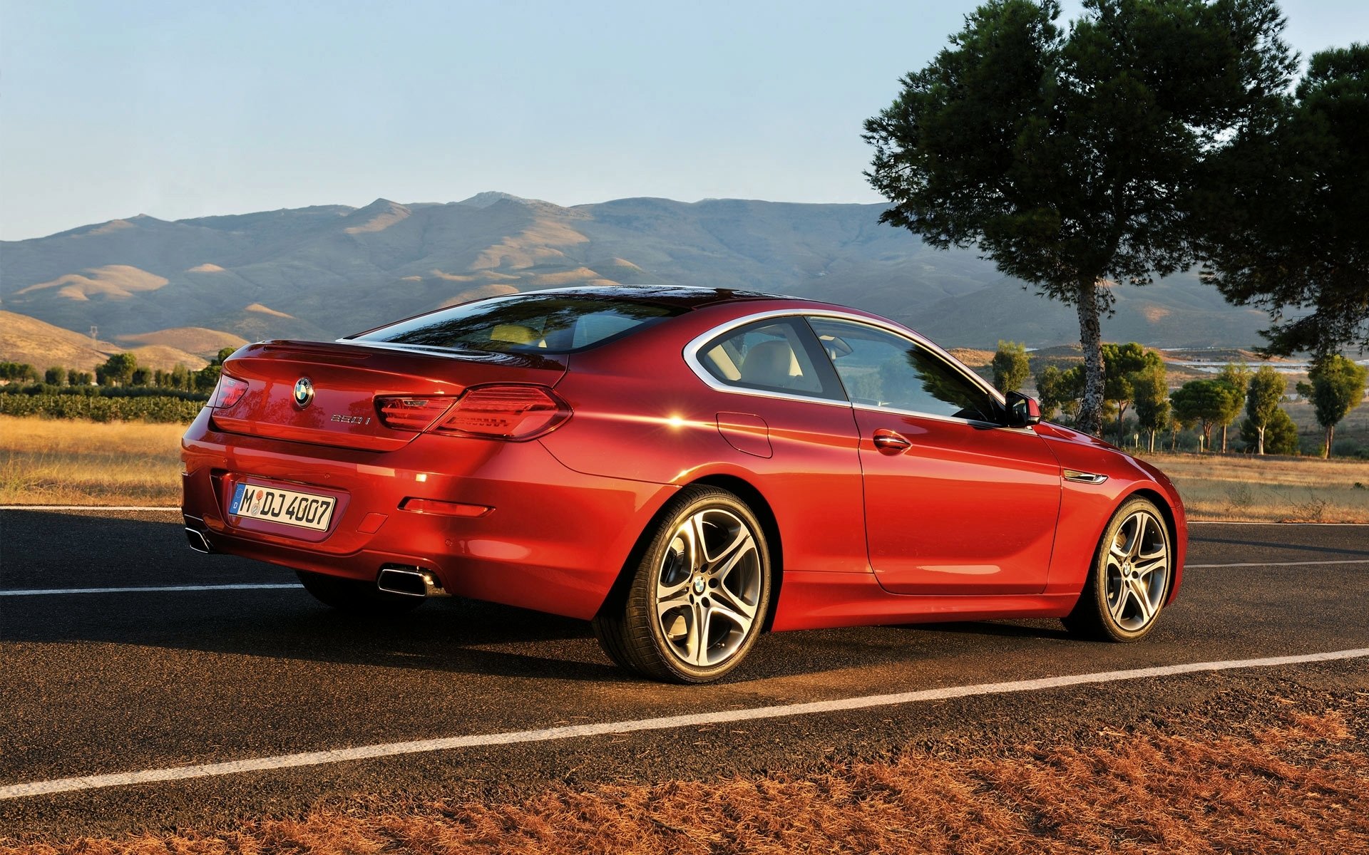 bmw serie 6 auto rojo carretera coupe bmw