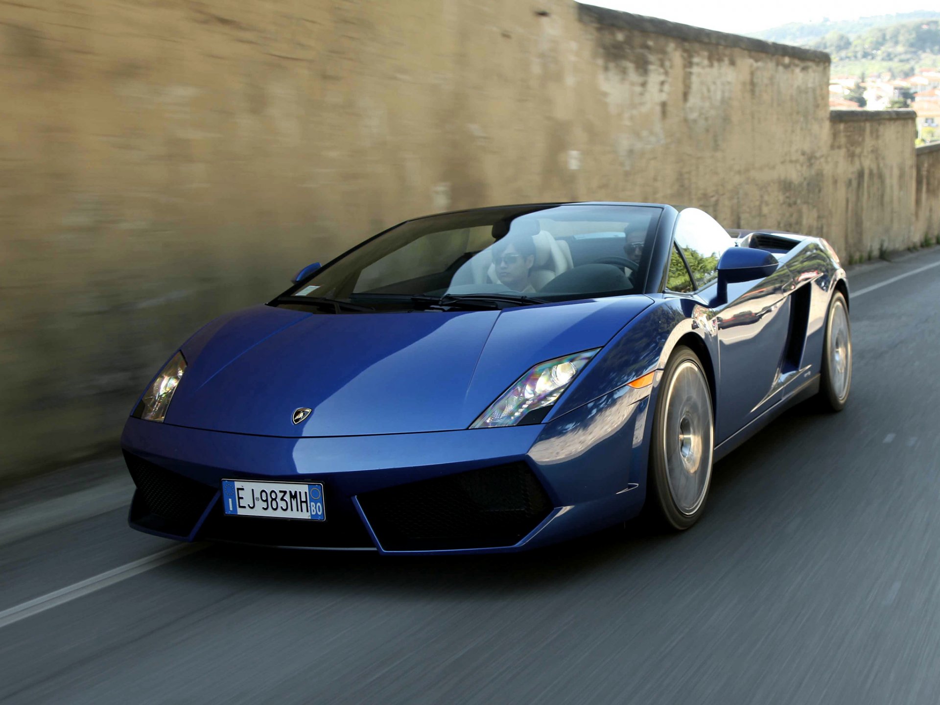 lamborghini gallardo lp550-2 spyder auto in auto di velocità di guida