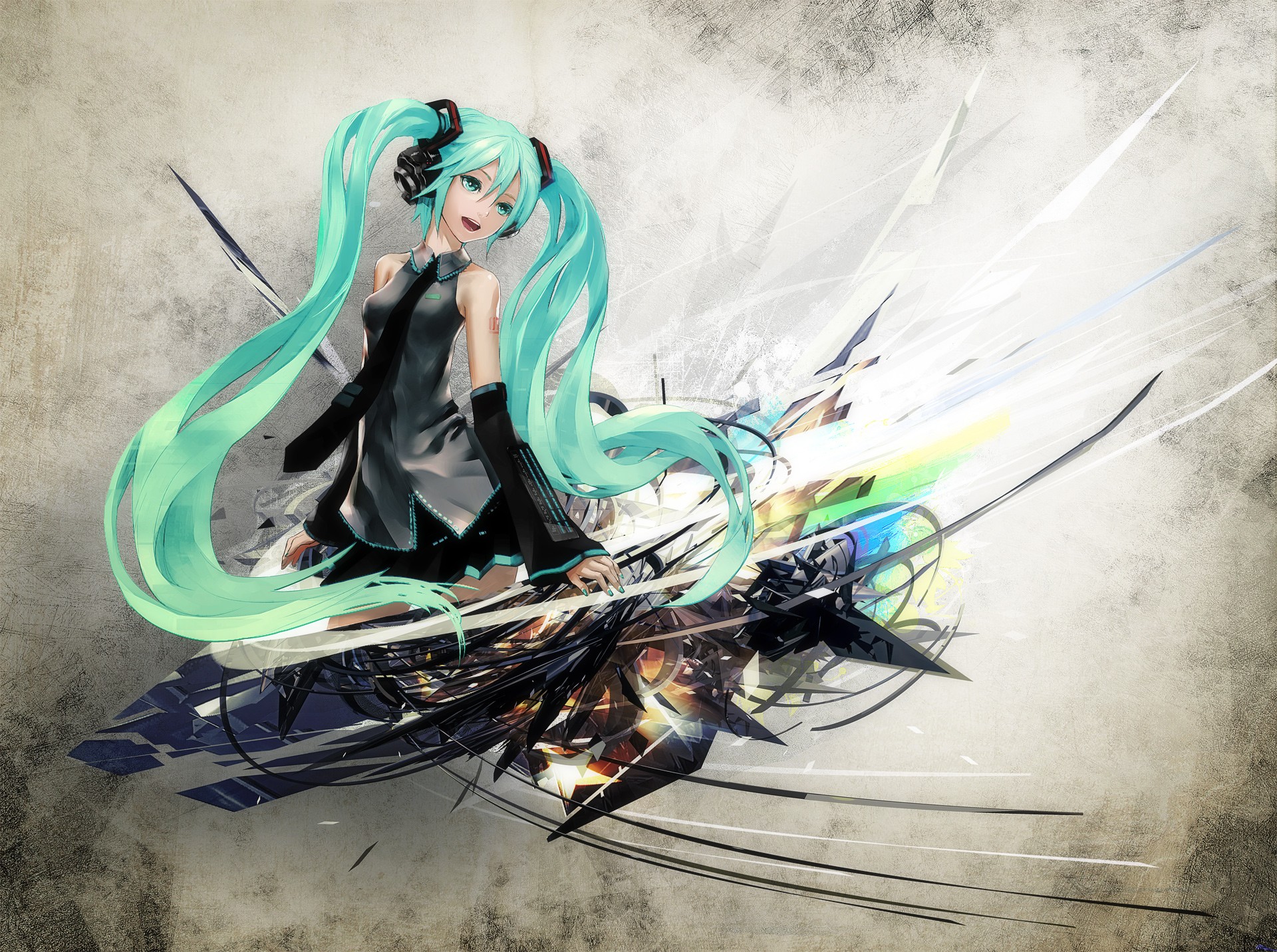 hatsune miku auriculares vocaloid vocaloid