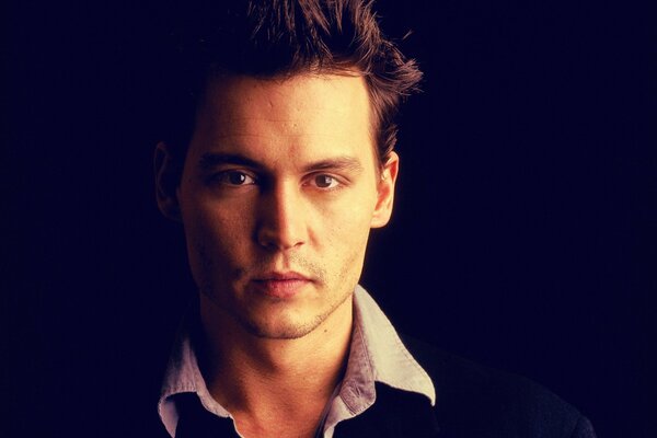 Portrait of film actor Johnny Depp