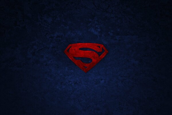 Superman-Emblem auf blauem Hintergrund