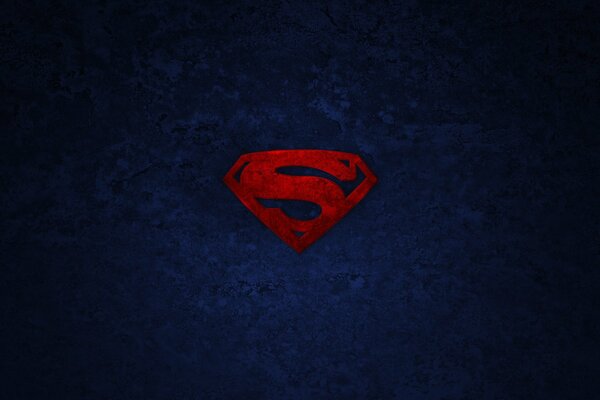 Superman logo on a blue background