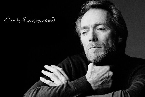 Ritratto Dell attore cinematografico Clint Eastwood