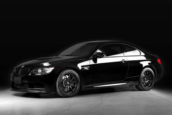 Tuned BMW m3 black car of 2014