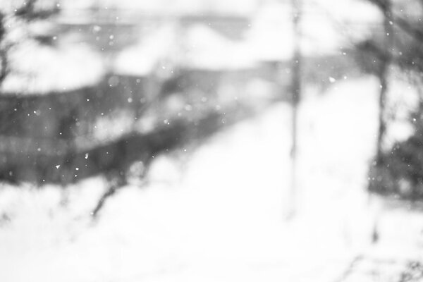 A blurred image of a snowy winter