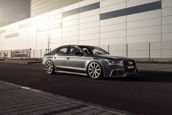 Powerful bold sporty grey Audi