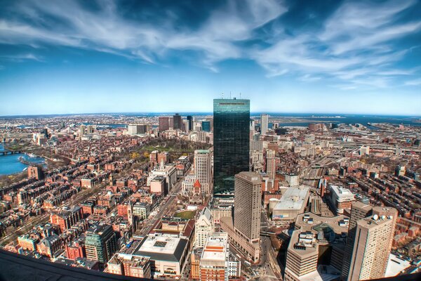 Buildings , skyscrapers from an unreal height