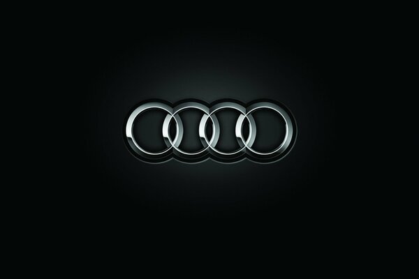 Audi emblem on a black background