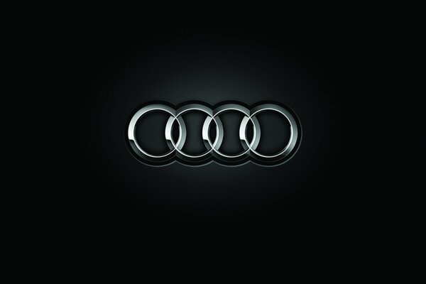 Emblema audi su sfondo nero