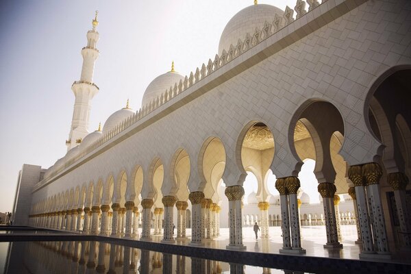 Die Scheich-Zayd-Moschee ist hoch gebadet