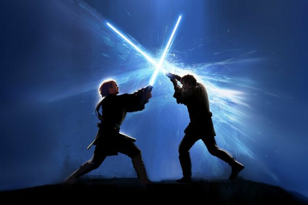 Combat au sabre laser de Star Warrior