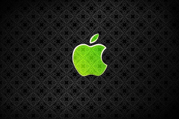 Logo del marchio Apple su sfondo nero