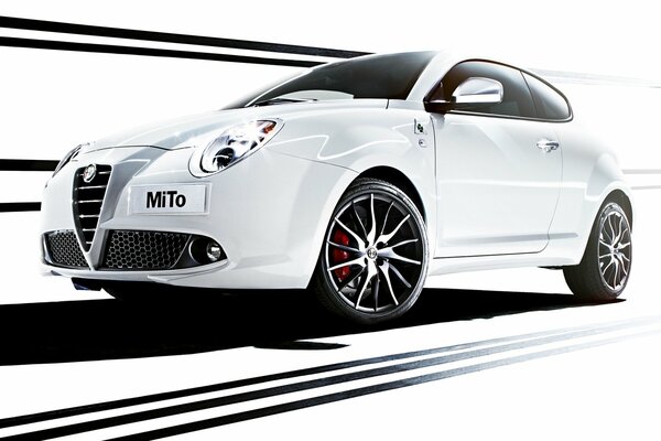 White alfa rome stylized