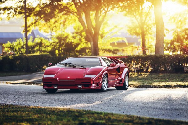 Lamborghini countatch red