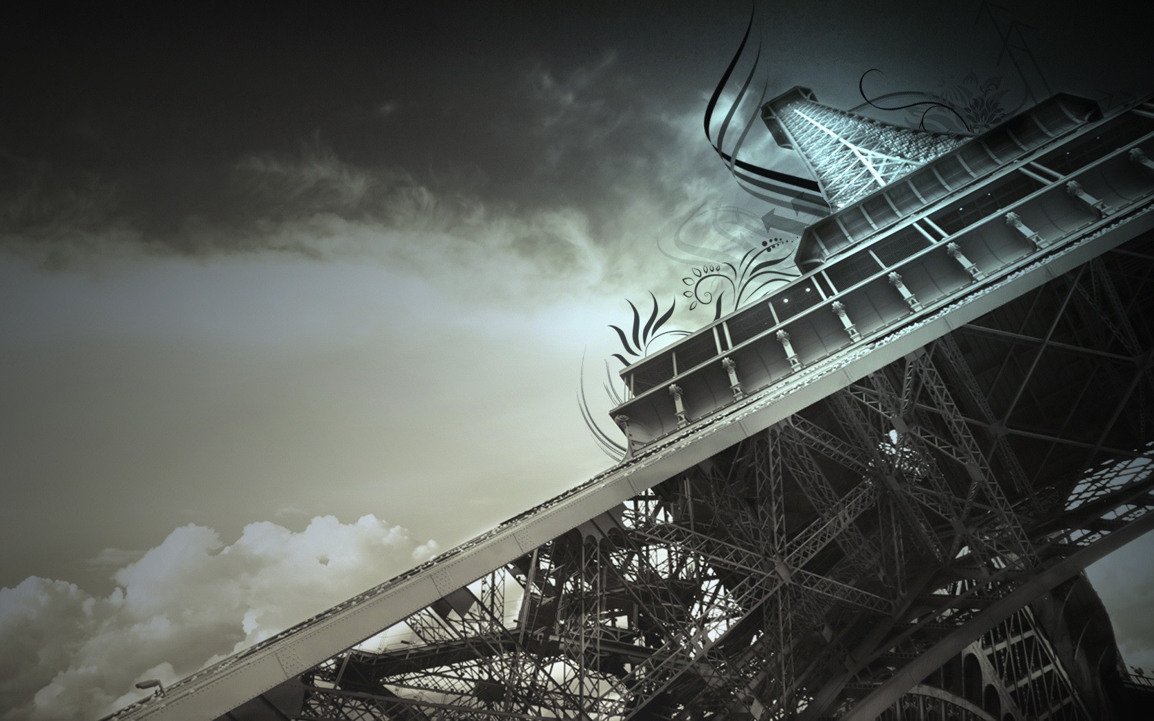 torre eiffel parigi francia cielo