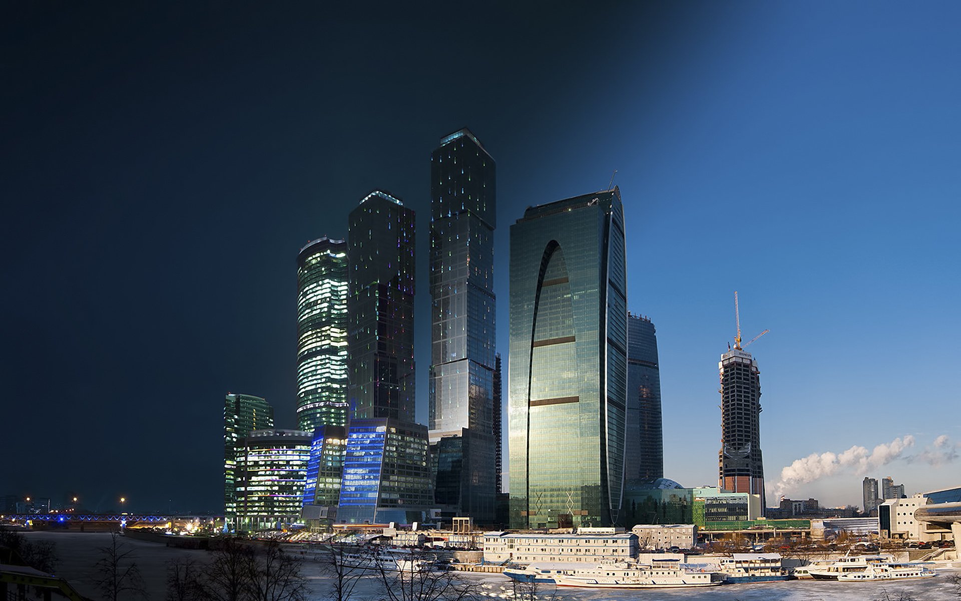 moskau gebäude fluss lichter russland tag nacht häuser stadt himmel wasser architektur straße nachthimmel lichter der städte