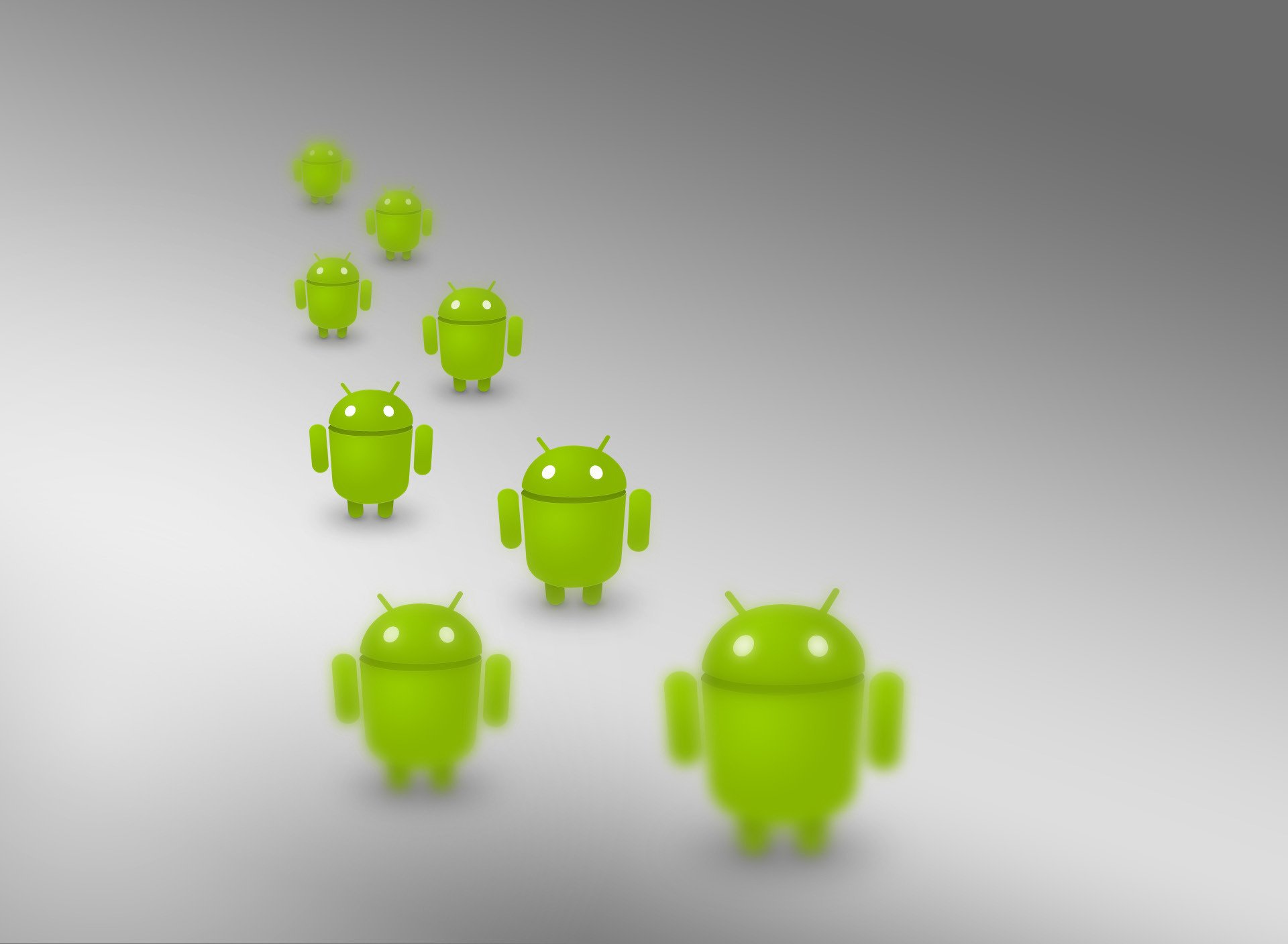 android minimalismo wallpaper os google android robot soldati uomini sfondo grigio grigio verde sorriso gradiente coda